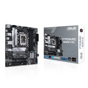 ASUS Prime B660M-A D4 LGA 1700(Intel 12th Gen) mATX Motherboard (PCIe 4.0, DDR4,2xM.2 Slots, 1Gb LAN, DP,2 x HDMI, Rear USB 3.2 Gen 2, Front USB 3.2 Gen 1 Type-C, Aura Sync)