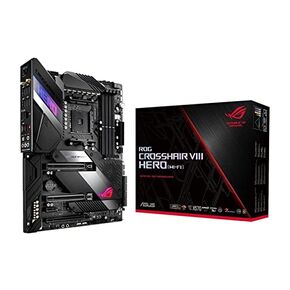 ASUS ROG X570 Crosshair VIII Hero (Wi-Fi) ATX Motherboard with PCIe 4.0, on-Board WiFi 6 (802.11Ax), 2.5 Gbps LAN, USB 3.2, SATA, M.2, Node and Aura Sync RGB Lighting