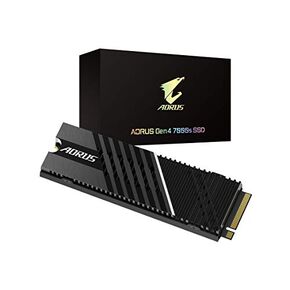 GIGABYTE AORUS Gen4 7000s SSD 1TB PCIe 4.0 NVMe 1.4 M.2, Nanocarbon Coated Aluminum Heatsink, 3D TLC NAND, SSD GP-AG70S1TB-P