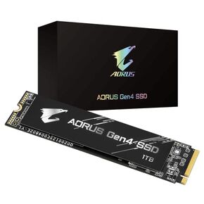 GIGABYTE AORUS NVMe Gen4 M.2 1TB PCI-Express 4.0 Interface High Performance Gaming, 3D TLC NAND, External DDR Cache Buffer, SSD (GP-AG41TB)