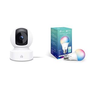 حزمة Kasa Smart Action Bundle: الكاميرا (EC70)، ضوء الزناد (KL125) عند اكتشاف الحركة