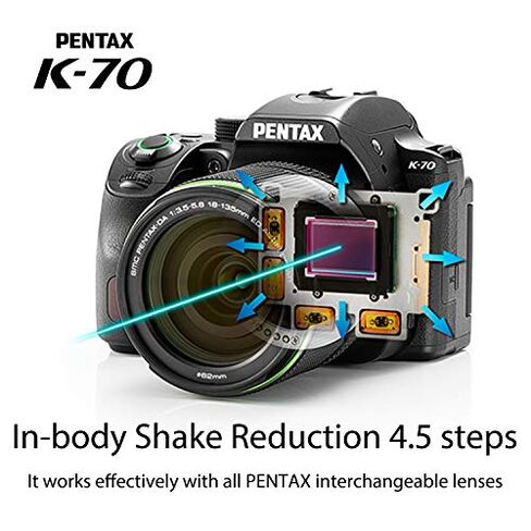 Pentax K-70 18-55mm Lens Kit Black, APS-C in Kuwait