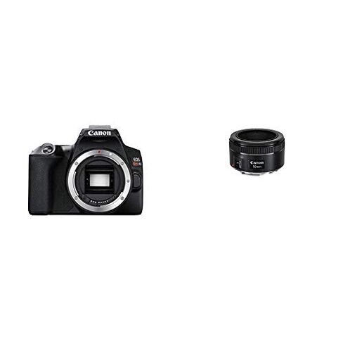 كاميرا Canon EOS Rebel SL3 الرقمية ذات العدسة الأحادية العاكسة مع مجموعة عدسات EF-S مقاس 18-55 مم، وشبكة Wi-Fi مدمجة، وميزة التركيز البؤري التلقائي CMOS ثنائي البكسل وشاشة لمس متغيرة الزوايا مقاس 3.0 بوصة، باللون الأبيض in Kuwait