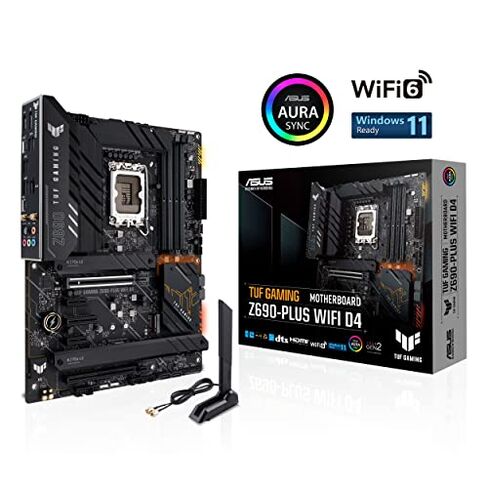 ASUS TUF Gaming Z690-Plus WiFi D4 LGA1700(Intel 12th Gen) ATX gaming motherboard(PCIe 5.0, DDR4,4xM.2/NVMe SSD,14+2 power stages,WiFi 6,2.5Gb LAN,front USB 3.2 Gen 2 Type-C,Thunderbolt 4,ARGB headers) in Kuwait