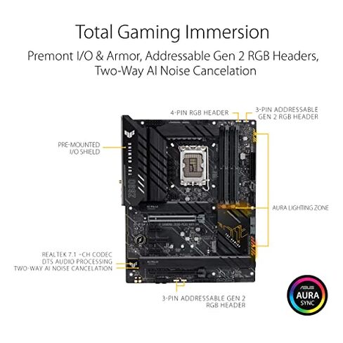ASUS TUF Gaming Z690-Plus WiFi D4 LGA1700(Intel 12th Gen) ATX gaming motherboard(PCIe 5.0, DDR4,4xM.2/NVMe SSD,14+2 power stages,WiFi 6,2.5Gb LAN,front USB 3.2 Gen 2 Type-C,Thunderbolt 4,ARGB headers) in Kuwait