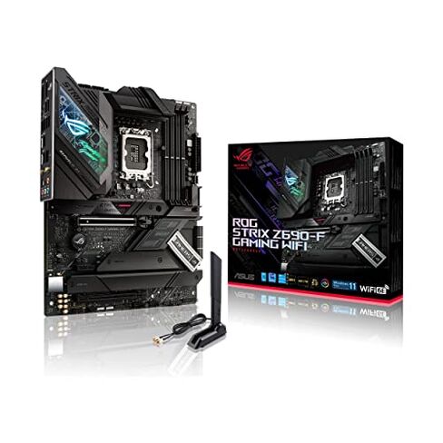 ASUS ROG Strix Z690-F Gaming WiFi 6E LGA1700(Intel 12th Gen) ATX Gaming Motherboard(PCIe 5.0,DDR5,16+1 Power Stages,2.5Gb LAN,BT v5.2,Thunderbolt 4,4xM.2,Front Panel USB 3.2 Gen 2x2 Type-C Connector) in Saudi Arabia