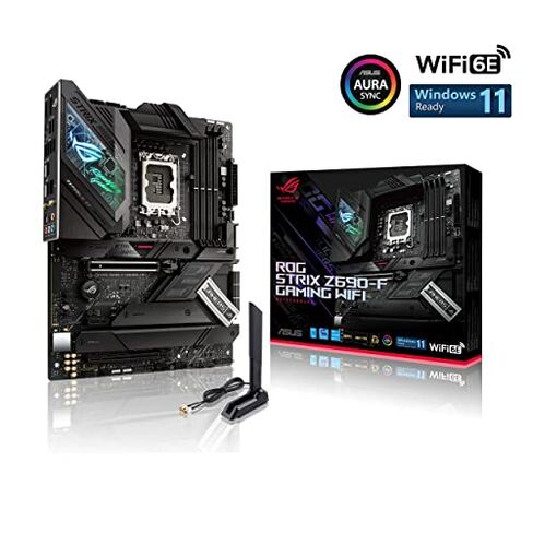ASUS ROG Strix Z690-F Gaming WiFi 6E LGA1700(Intel 12th Gen) ATX Gaming Motherboard(PCIe 5.0,DDR5,16+1 Power Stages,2.5Gb LAN,BT v5.2,Thunderbolt 4,4xM.2,Front Panel USB 3.2 Gen 2x2 Type-C Connector) in Saudi Arabia