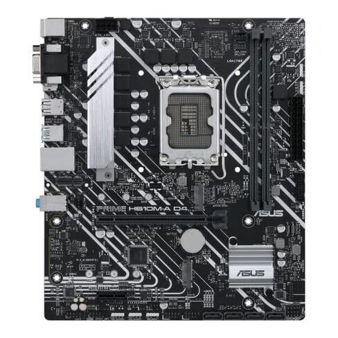 ASUS Prime H610M-A D4-CSM LGA 1700(Intel 12th Gen) Micro-ATX Commercial Motherboard (PCIe 4.0, DDR4, 2xM.2 Slots,1Gb LAN, Rear USB 3.2 Gen 2 Ports, DP/HDMI/D-Sub, SPI-TPM Header, ACCE) in Kuwait