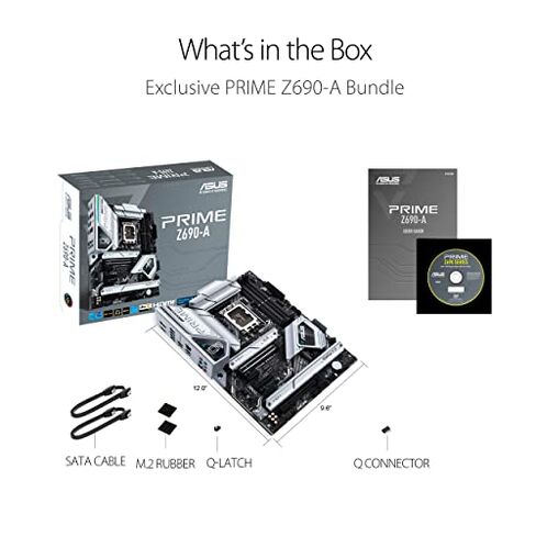 ASUS Prime Z690-A LGA 1700(Intel 12th) ATX Motherboard (16+1 DrMOS,PCIe 5.0,DDR5,4X M.2, Intel 2.5 Gb LAN,USB 3.2 Gen 2 Front Panel Type-C,Thunderbolt™ 4,Aura Sync RGB Lighting) in Kuwait