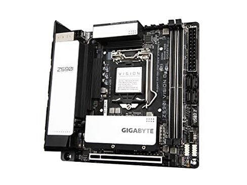 GIGABYTE Z590I Vision D (LGA 1200/ Intel/ Z590/ Mini-ITX/Dual M.2/ PCIe 4.0/ Front USB Type-C/Intel WiFi 6/2.5GbE LAN/Motherboard) in Saudi Arabia