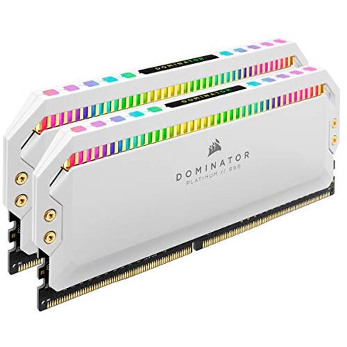 CORSAIR Dominator Platinum RGB 32GB (2x16GB) DDR4 3200 (PC4-25600) C16 1.35V Desktop Memory - White in Saudi Arabia