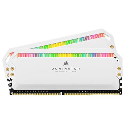 CORSAIR Dominator Platinum RGB 32GB (2x16GB) DDR4 3200 (PC4-25600) C16 1.35V Desktop Memory - White in Saudi Arabia
