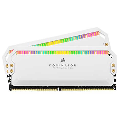CORSAIR Dominator Platinum RGB 32GB (2x16GB) DDR4 3200 (PC4-25600) C16 1.35V Desktop Memory - White in Saudi Arabia