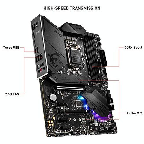 MSI MPG Z490 Gaming Plus Gaming Motherboard (ATX, 10th Gen Intel Core, LGA 1200 Socket, DDR4, CF, Dual M.2 Slots, USB 3.2 Gen 2, 2.5G LAN, DP/HDMI, Mystic Light RGB) in Saudi Arabia