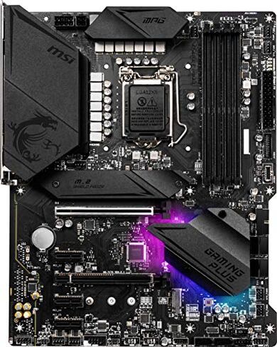 MSI MPG Z490 Gaming Plus Gaming Motherboard (ATX, 10th Gen Intel Core, LGA 1200 Socket, DDR4, CF, Dual M.2 Slots, USB 3.2 Gen 2, 2.5G LAN, DP/HDMI, Mystic Light RGB) in Saudi Arabia