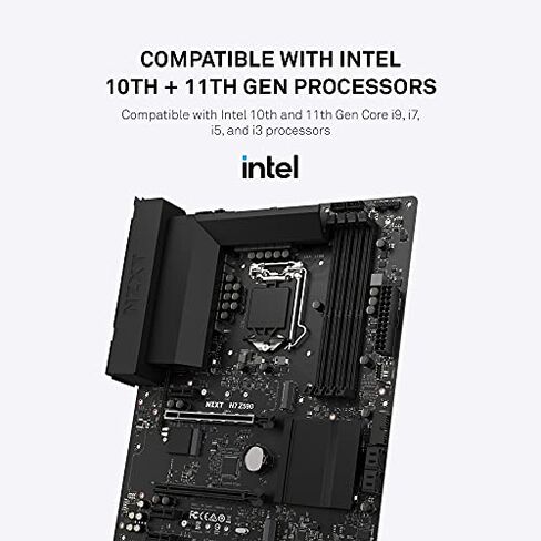 NZXT N7 Z590 - Intel Z590 chipset (Supports 11th Gen CPUs) - ATX Gaming Motherboard - Integrated I/O Shield - WiFi 6E connectivity - Bluetooth V5.2 in Saudi Arabia