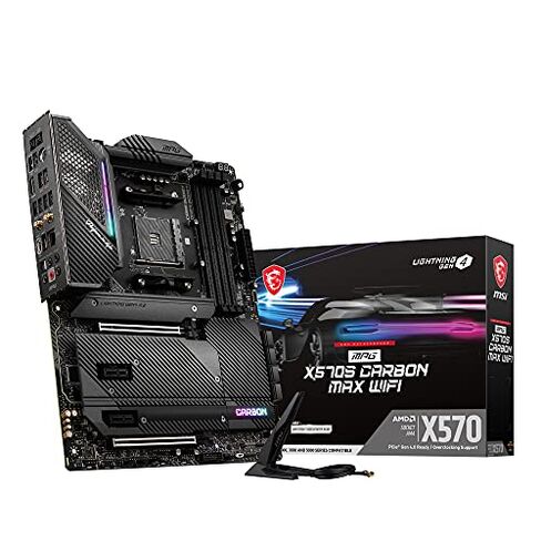 MSI MPG X570S CARBON MAX WIFI Gaming Motherboard (ATX, AMD, Socket AM4. DDR4, PCIe 4, CFX, M.2 Slots, Wi-Fi 6E) in Saudi Arabia