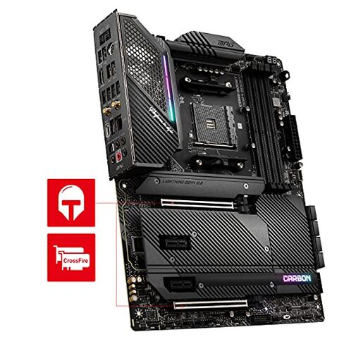 MSI MPG X570S CARBON MAX WIFI Gaming Motherboard (ATX, AMD, Socket AM4. DDR4, PCIe 4, CFX, M.2 Slots, Wi-Fi 6E) in Saudi Arabia