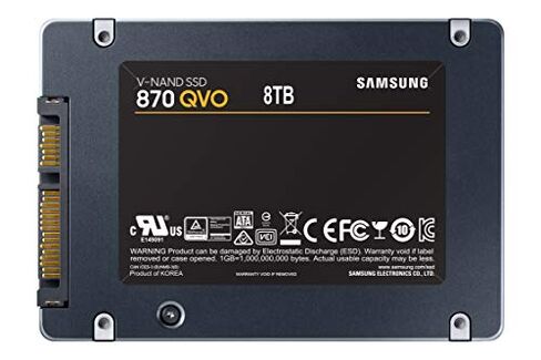 SAMSUNG 870 QVO SATA III SSD 8TB 2.5" Internal Solid State Drive, Upgrade Desktop PC or Laptop Memory and Storage for IT Pros, Creators, Everyday Users, MZ-77Q8T0B in Kuwait