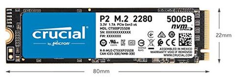 Crucial P2 250GB 3D NAND NVMe PCIe M.2 SSD Up to 2400MB/s - CT250P2SSD8 in Saudi Arabia