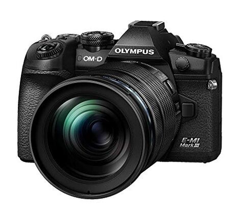 OM SYSTEM Olympus OM-D E-M1 Mark III Black Camera Body with M.Zuiko Digital ED 12-100mm F4.0 is PRO Lens in Kuwait