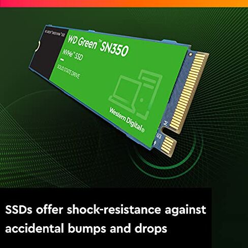 Western Digital 500GB WD Green SN350 NVMe Internal SSD Solid State Drive - Gen3 PCIe, M.2 2280, Up to 2,400 MB/s - WDS500G2G0C in Kuwait