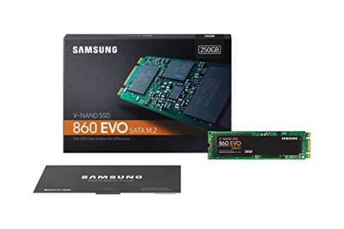 SAMSUNG 860 EVO SSD 250GB - M.2 SATA Internal Solid State Drive with V-NAND Technology (MZ-N6E250BW) in Kuwait