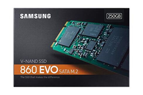 SAMSUNG 860 EVO SSD 250GB - M.2 SATA Internal Solid State Drive with V-NAND Technology (MZ-N6E250BW) in Kuwait