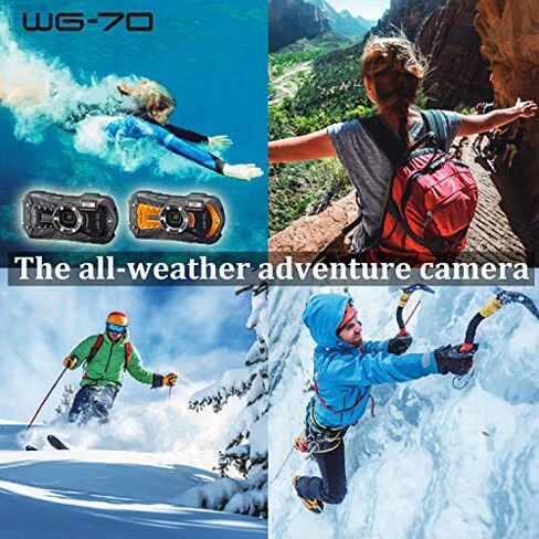 Ricoh WG-70 Black Waterproof Digital Camera 16MP in Saudi Arabia