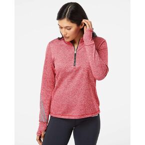 adidas - Women's Brushed Terry Heathered Quarter-Zip Pullover - A285 in Saudi Arabia