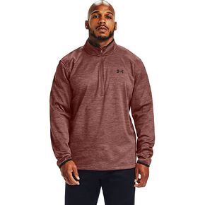 Under Armour Men's Armour Fleece 1/2 Zip T-Shirt , Cinna Red (688)/Black , Medium in Saudi Arabia