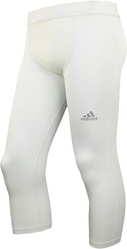 adidas Men's Premium 3/4 Tight, White in Saudi Arabia