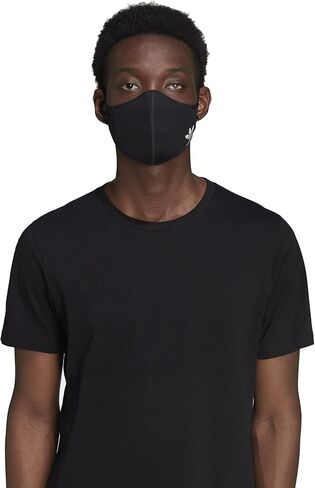 غطاء وجه للجنسين من adidas Originals 3-Stripes، 3 عبوات، نمط الحجر الأسود (متوسط) in Saudi Arabia