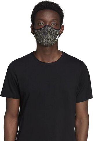 غطاء وجه للجنسين من adidas Originals 3-Stripes، 3 عبوات، نمط الحجر الأسود (متوسط) in Saudi Arabia