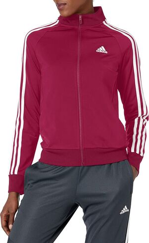 adidas Women's Plus Size Essentials Warm-up Slim 3-Stripes Track Top in Saudi Arabia