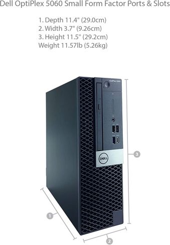 Dell Optiplex 5060 SFF Desktop - 8th Gen Intel Core i7-8700 6-Core Processor up to 4.60 GHz, 16GB DDR4 Memory, 512GB Solid State Drive, Windows 10 Pro (64-bit) (Renewed) in Kuwait