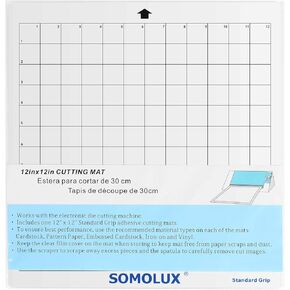حصيرة قطع بمقبض قياسي 12 × 8 3 قطع من سومولوكس، مناسبة لاستبدال آلة القطع الإلكترونية سيلويت من كريكوت، شفافة in Kuwait