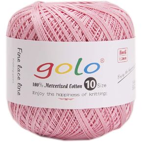 golo Crochet Thread Size 10 White Yarn for Hand Knitting Crochet Yarn Lace Yarn