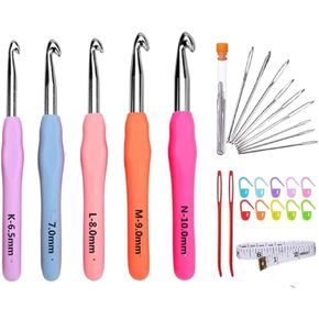 Yarniss 10 Size Small Crochet Hooks, Ergonomic Crochet Hooks for Thread 0.5mm~2.75mm