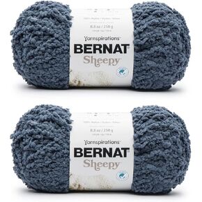 خيوط ذيل قطن Bernat Sheepy - عبوتان بوزن 250 جم/8.8 أونصة - نايلون - 6 كبيرة الحجم للغاية - 149 ياردة - حياكة/كروشيه in Saudi Arabia