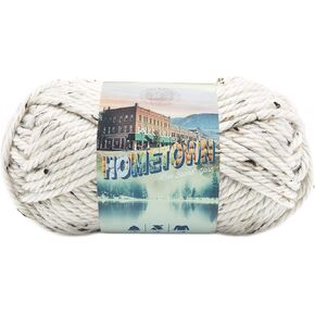 Lion Brand Yarn Hometown Yarn، غزل ضخم، غزل للحياكة والكروشيه، عبوة واحدة، نبيذ بورتلاند