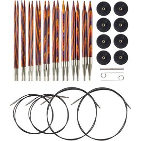 مجموعة إبر الحياكة الخشبية القابلة للتبديل من Knit Picks - US 4-11 (Majestic) in Kuwait
