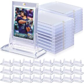 4Pcs Magnetic Card Holders for Trading Card with 4 Stands, 35pt in Saudi Arabia