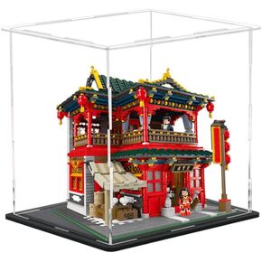 Self-Assembly Acrylic Display Case,Deluxe Dustproof Showcase,Cube Countertop Box for Pop Figures Collectibles Toys,Need Remove The Protective Film (10x4x5.7 inch; 25x10x14.5cm)