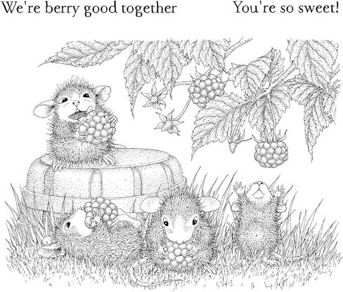 Spellbinders Berry Good by House Mouse Cling Rubber Stamp, Red in Saudi Arabia