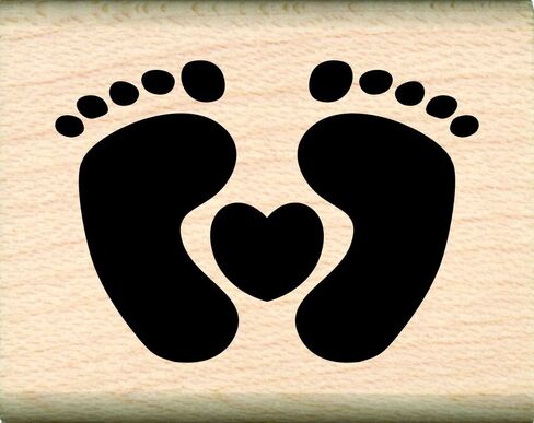 Stamps by Impression Feet, Footprints Rubber Stamp, Small (.75" x 1") in Kuwait