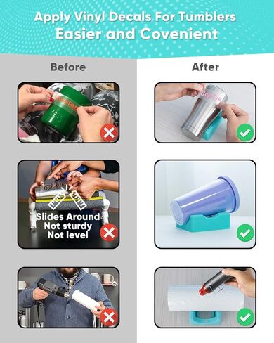 كابيتوب حامل اكواب صغير من السيليكون مع فتحة مدمجة لصناعة الاكواب يستخدم لوضع ملصقات الفينيل للاكواب، حامل اكواب للحرف اليدوية، حامل اكواب بزاويتين يدعم حامل الاكواب الايبوكسي in Kuwait