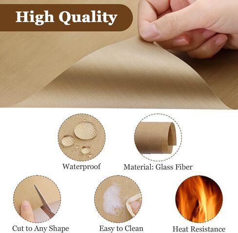 Selizo 10 Pack Teflon Sheet for Heat Press Transfer Sheet Non Stick 12''x16'' Heat Press Transfer Paper Heat Resistant Craft Mat in Saudi Arabia
