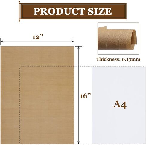 Selizo 10 Pack Teflon Sheet for Heat Press Transfer Sheet Non Stick 12''x16'' Heat Press Transfer Paper Heat Resistant Craft Mat in Saudi Arabia