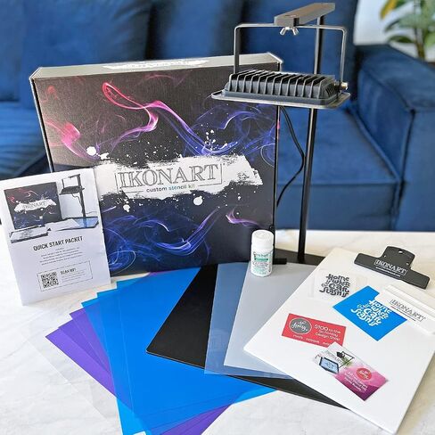 Ikonart Custom Stencil Kit 3.0 - مجموعة طباعة الشاشة DIY مع Etchall وSVG Artwork Bundle in Saudi Arabia